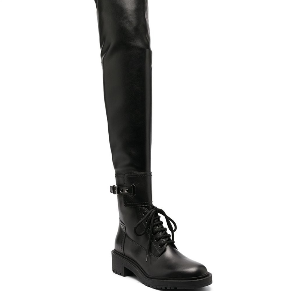 Valentino combat over the knee boots